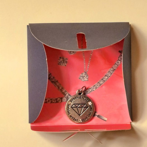 Diamond pendant charm new, silver color for necklace or bracelet