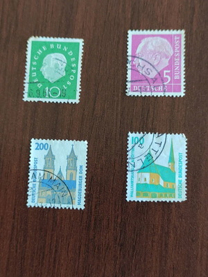 German stamps 1957, 1989, set of 4 pieces