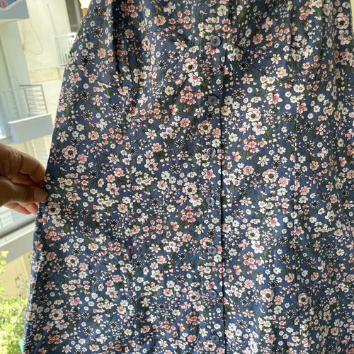 Floral dress Paranoia size L used, blue with back elastic