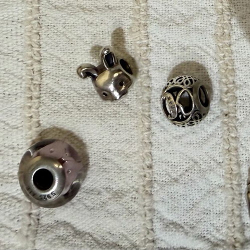 Pandora charms symbols like new, pink and silver