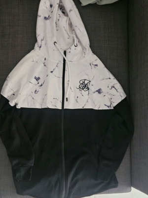 Siksilk jacket like new, black and white, size S
