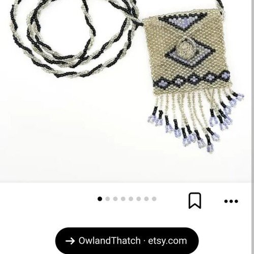 Native American style necklace with medicine bag, like new