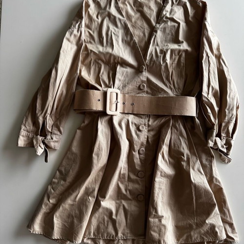 Zara dress with belt used, size L, beige