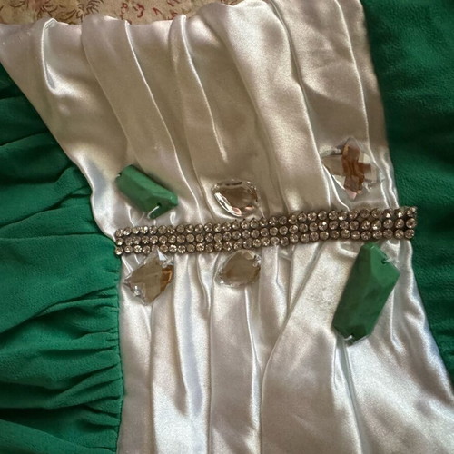 Strapless green dress like new with rhinestones Paranoia