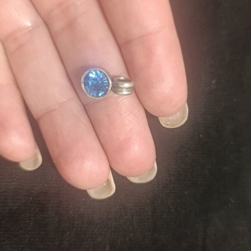 Silver 925 jewelry with blue zirconia new