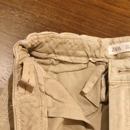 Zara chino fabric bermuda shorts 10 years 140cm like new beige