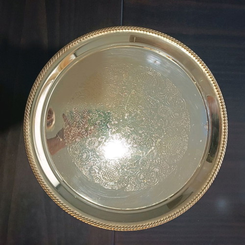 Exclusive Vintage 24K Gold Plated Tray like new, Swedish design