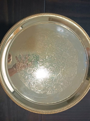 Exclusive Vintage 24K Gold Plated Tray like new, Swedish design