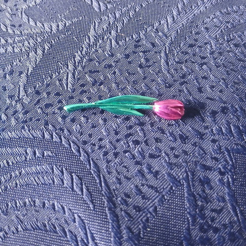 Tulip pendant new silver 925 with ceramic paint