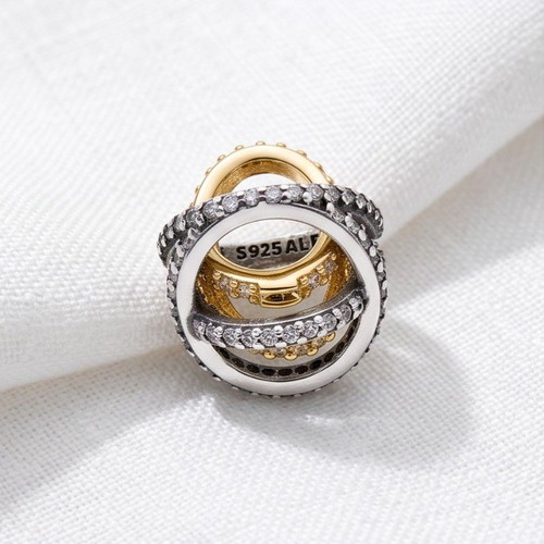 Pandora Sparkling Crossover Star Charm S925 ALE new, gold and silver