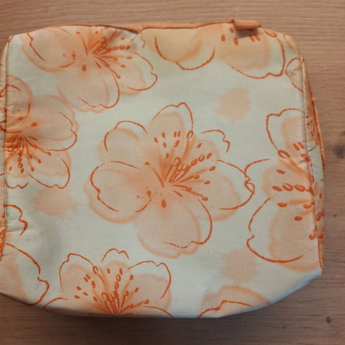 Body Shop toiletry bag new, white and orange