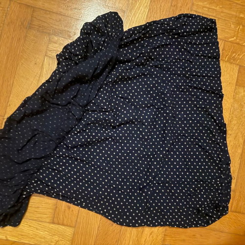 American Eagle one-shoulder blouse dark blue polka dot like new
