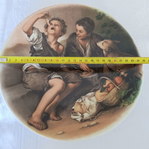 Vintage Limoges decorative plate inspired by Murillo like new