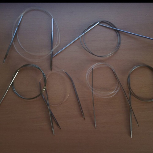 Circular knitting needles like new, pack of 11 pieces