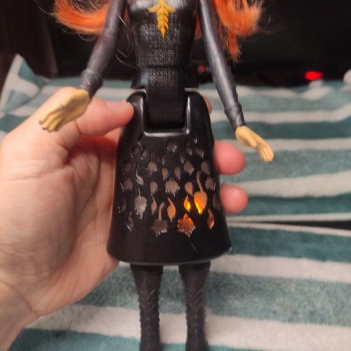 Anna doll from Frozen 2 used with light-up dress