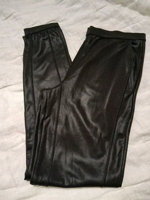 Zara black pants like new made of crushed satin fabric
