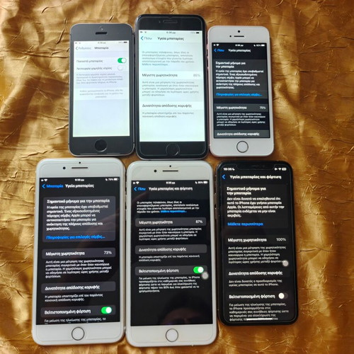 Apple iPhone collectible set of 6, 5s, 6, SE 2016, 7 Plus, 8 Plus, XS