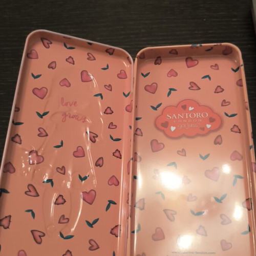Santoro metal pencil cases new with 6 free highlighters