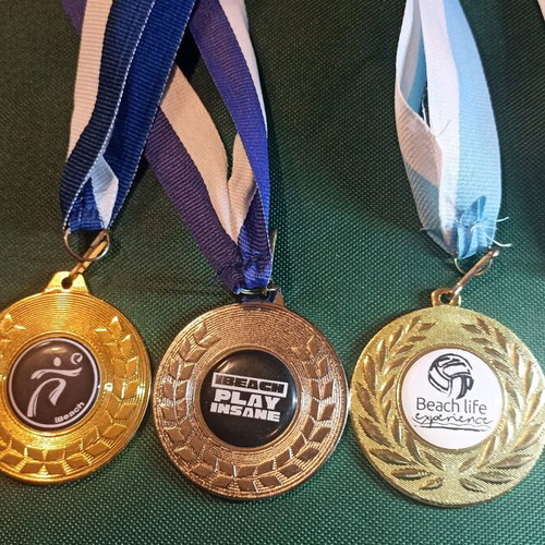 Beach Volley collectible medals like new, set of 5, 10 years old