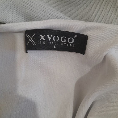 Dress like new, white and gray, size S for small Greek body types
