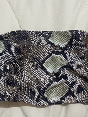 Boohoo Μπικίνι Τοπ Με Σχέδιο Φίδι Με Ανοιχτούς Ώμους Μέγεθος S Σαν Καινούργιο