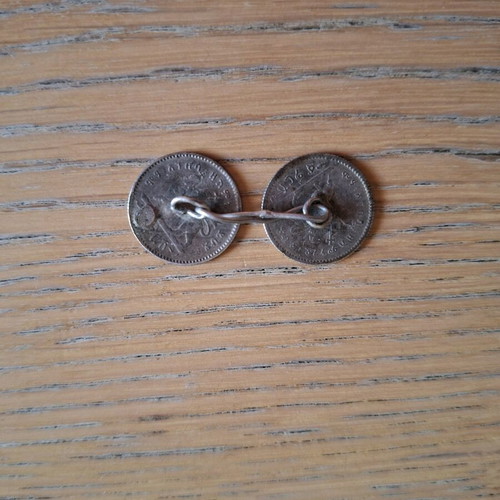 Silver Cufflinks from Ethiopian Coins used