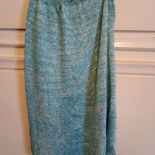 Women's handmade knitted set two pieces used, turquoise, size large