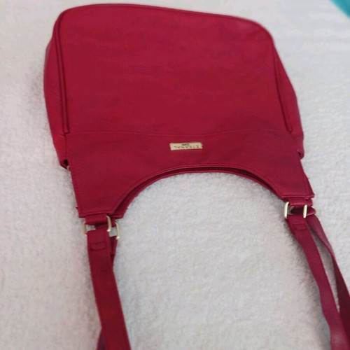 Leather shoulder bag new, red