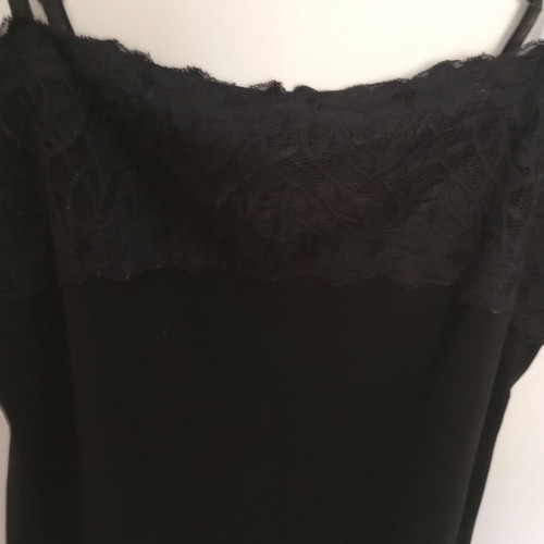 Women's black lingerie top with adjustable straps