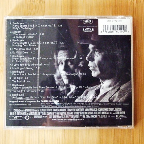 The Man Who Wasn't There soundtrack CD by Carter Burwell, Decca