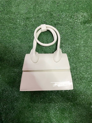 Τσάντα χειρός μεταχειρισμένη, άσπρη και χρυσαφί