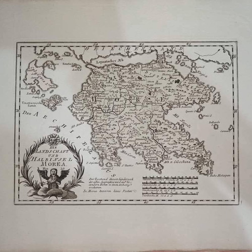 Peloponnese map 1790 like new