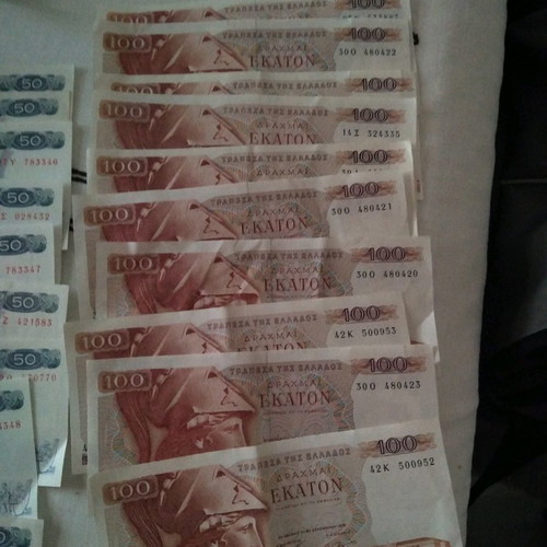 Paper money pack with various denominations