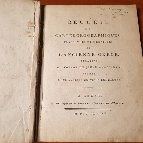 1789 Accompanying Volume with Maps for Anacharsis Used