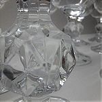  12 ποτήρια κρασιού με σχέδιο διαμάντι στην βάση - Αντίκα