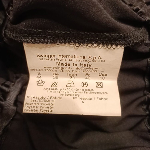 Rocco Barocco black satin women's shirt one size like new