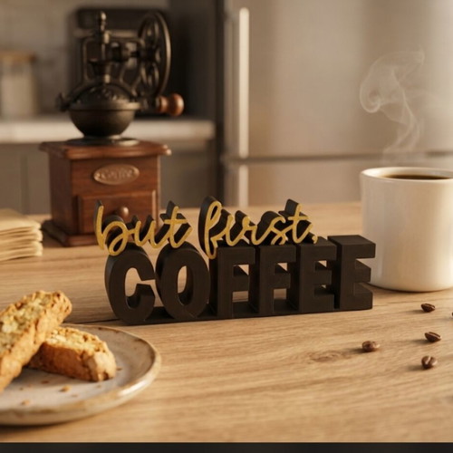 3D Decor But First, Coffee table decoration new