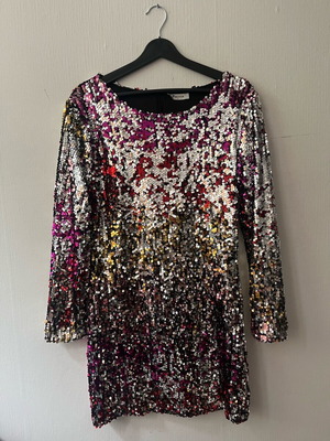 Sequin dress no L like new, multicolored