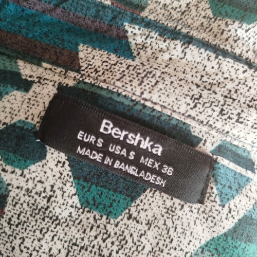 Bershka men's shirt almost new, green, size S