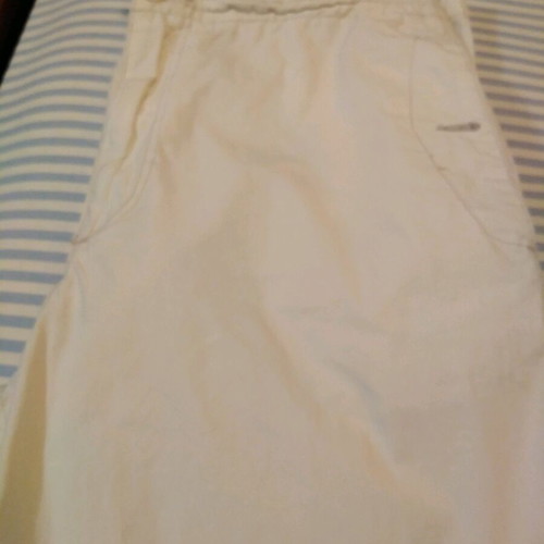 Colonial men's summer pants used, white, 100% cotton