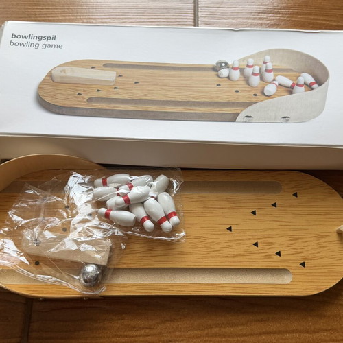 Wooden Mini Bowling Game like new