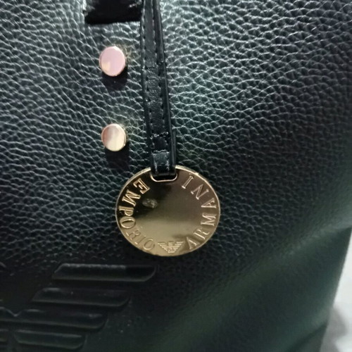 Armani Exchange handbag used, black, 30x40 with wear on handles