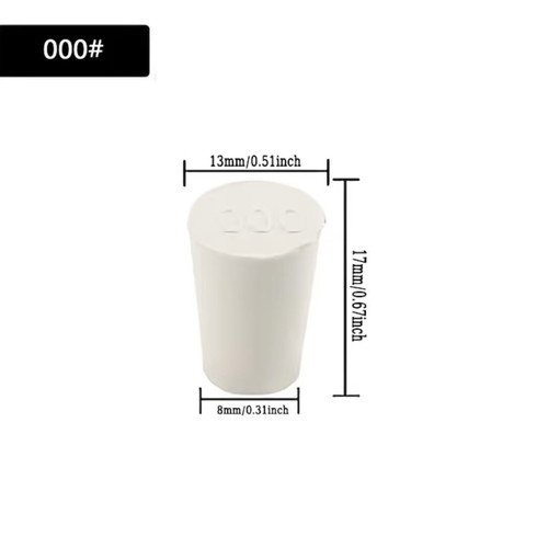 Rubber conical stoppers, pack of 9
