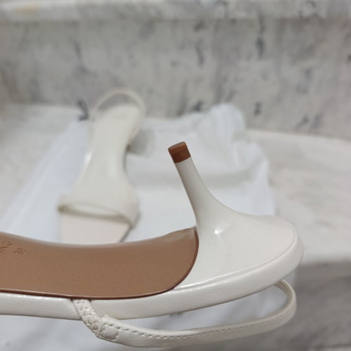 Mango white sandals size 39 heel 5cm new