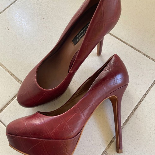 Zara burgundy heels used, size 37, cruise collection