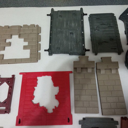 Playmobil castle parts used, all together