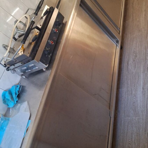 Inox counter with shelves like new