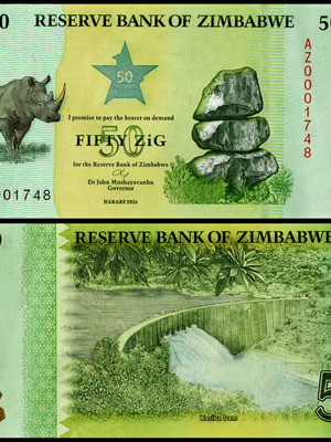 Χαρτονόμισμα Zimbabwe 50 Zig 2026 καινούργιο