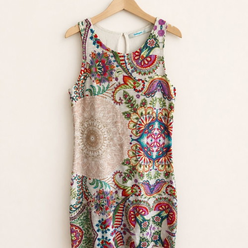 Desigual sleeveless dress like new with lining and back button