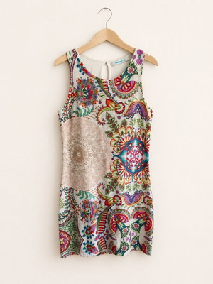 Desigual sleeveless dress like new with lining and back button
